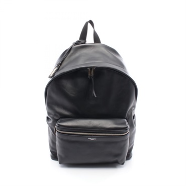 SAINT LAURENT PARIS City Backpack Bag 534967 Leather Black Used Unisex