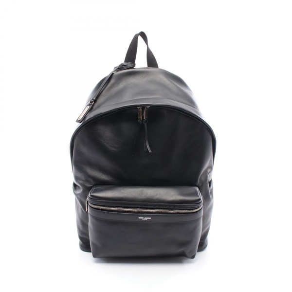 SAINT LAURENT PARIS City Backpack Bag 534967 Leather Black Used Unisex