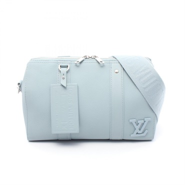 LOUIS VUITTON City Keepall crossbody Shoulder Bag M23725 leather Blue Used LV