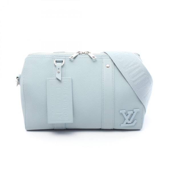 LOUIS VUITTON City Keepall crossbody Shoulder Bag M23725 leather Blue Used LV