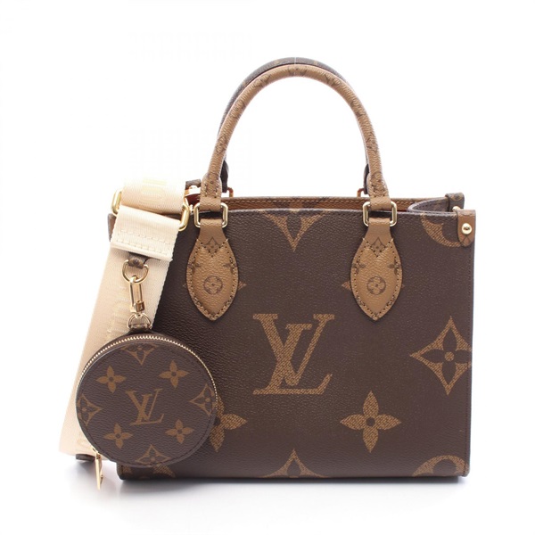 LOUIS VUITTON On the Go PM Shoulder Handbag M46373 Monogram Giant Reverse Used