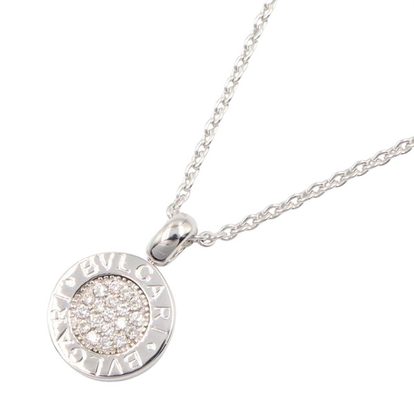 BVLGARI Bulgari Bulgari Diamond Necklace Pendant 18KWG White Gold Used women