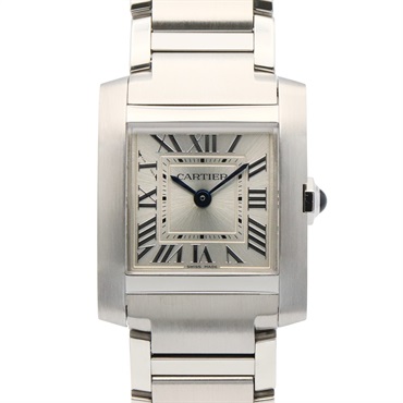 CARTIER Tank francaise SM Wrist Watch WSTA0065 Quartz Stainless Steel Used Women