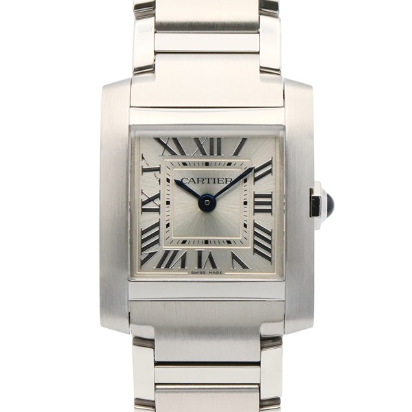 CARTIER Tank francaise SM Wrist Watch WSTA0065 Quartz Stainless Steel Used Women
