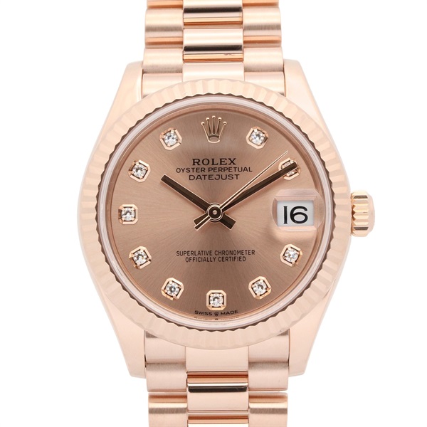 ROLEX Datejust 10P Diamond Random Number Wrist Watch Auto 18KPG Gold Used Women