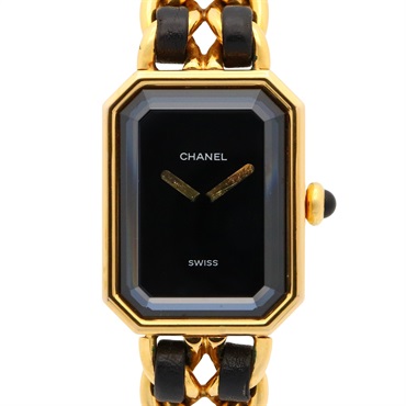 CHANEL Premiere M Wrist Watch H0001 Quartz Gold Plated leather Used Women