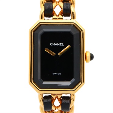 CHANEL Premiere S Wrist Watch H0001 Quartz Gold Plated leather Used Women