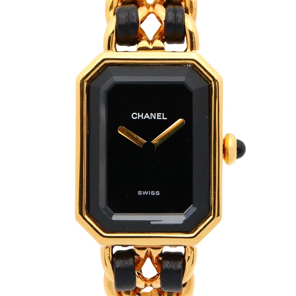 CHANEL Premiere S Wrist Watch H0001 Quartz Gold Plated leather Used Women
