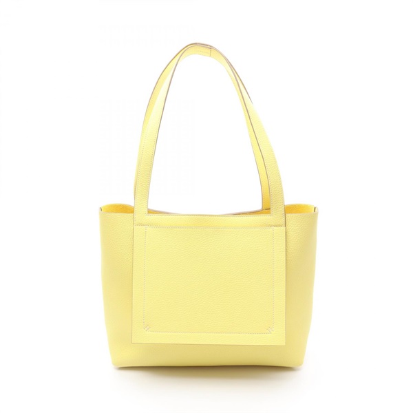 HERMES Cabasselier 31 Shoulder Tote Bag 082201CA Clemence leather Soufre Used W