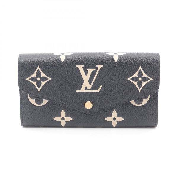 LOUIS VUITTON Portefeuille Sarah wallet M80496 Monogram empreinte Black Used LV