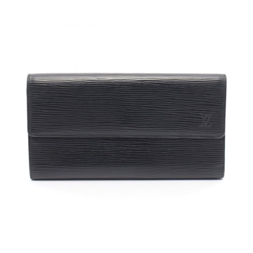 LOUIS VUITTON Pochette Porte-monnaie Credit wallet M63572 Epi leather Black Used