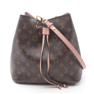 LOUIS VUITTON NeoNoe Shoulder Bag M44022 Monogram Canvas Pink Rose poodle Used