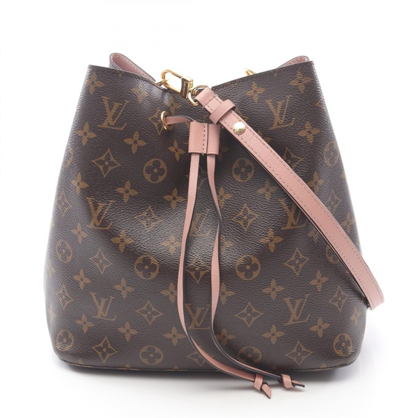 LOUIS VUITTON NeoNoe Shoulder Bag M44022 Monogram Canvas Pink Rose poodle Used
