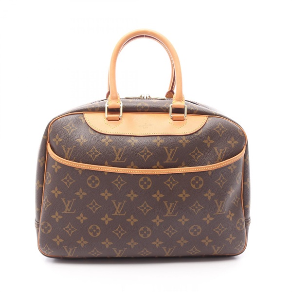 LOUIS VUITTON Deauville Bowling Vanity Handbag M47270 Monogram Canvas Used LV