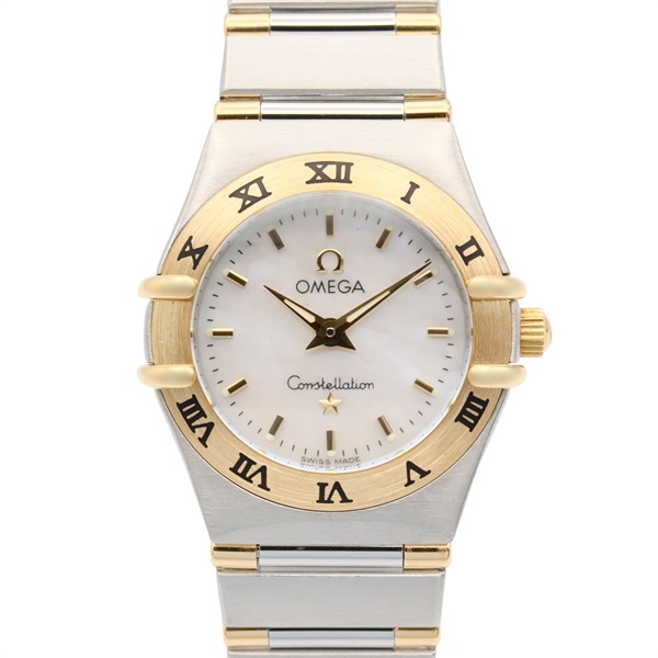 OMEGA Constellation Mini Wrist Watch 1362.70 Quartz 18KYG Gold SS Used Women