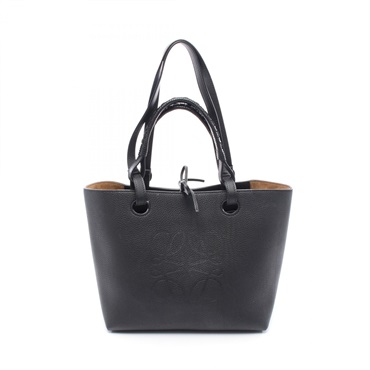 LOEWE anagram Shoulder Tote Bag A717S72X031100 leather Black Used Women