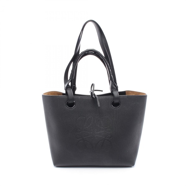 LOEWE anagram Shoulder Tote Bag A717S72X031100 leather Black Used Women