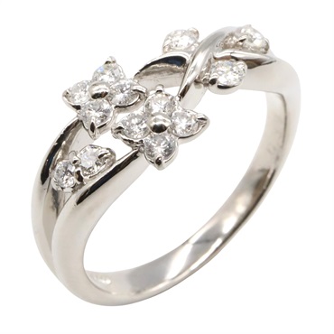 JEWELRY Diamond Ring Pt900 Platinum Used women US size 5.75