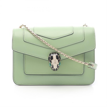 BVLGARI Serpenti Forever Crossbody Chain Shoulder Bag 289676 leather Green Used