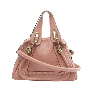 Chloe Paraty Small Shoulder Crossbody Handbag leather Pink Used Women