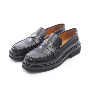 Christian Dior Boy flat loafers shoes leather Black Used Women #36