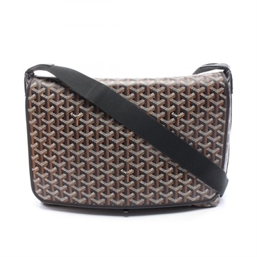 GOYARD Capecian MM Crossbody Shoulder Bag Canvas Leather Black Multicolor Used