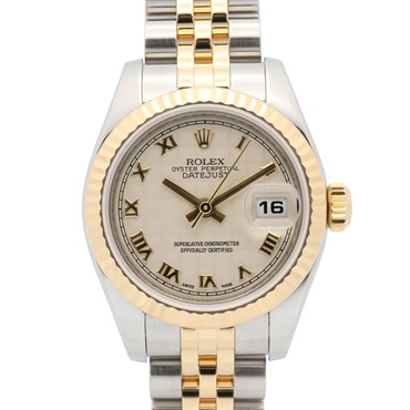ROLEX Datejust Random Number Wrist Watch 179173 Auto 18KYG Gold SS Used Women