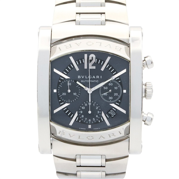 BVLGARI Assioma Chrono Wrist Watch AA48SCH Automatic Stainless Steel Used mens