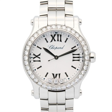 Chopard Happy Sports Diamond Wrist Watch 278590-3004 Quartz SS Used Women