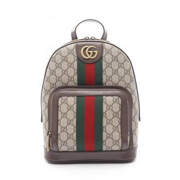 GUCCI Ophidia GG Supreme Rucksack Backpack canvas leather Beige Multicolor NEW