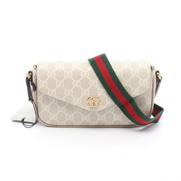 GUCCI Ophidia Mini GG Supreme Crossbody Shoulder Bag canvas leather Beige NEW