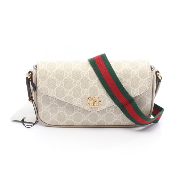 GUCCI Ophidia Mini GG Supreme Crossbody Shoulder Bag canvas leather Beige NEW