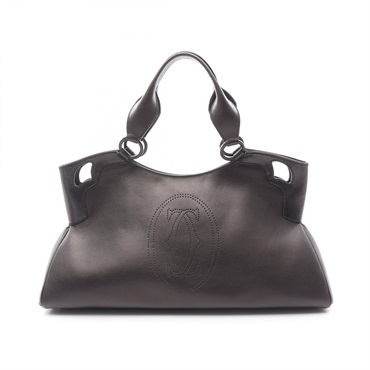 CARTIER Marcello de Cartier SM Handbag leather Black Used Women