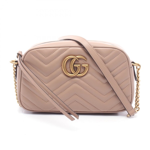 GUCCI GG Marmont Crossbody Chain Shoulder Bag 447632DTD1T5729 Leather Pink NEW