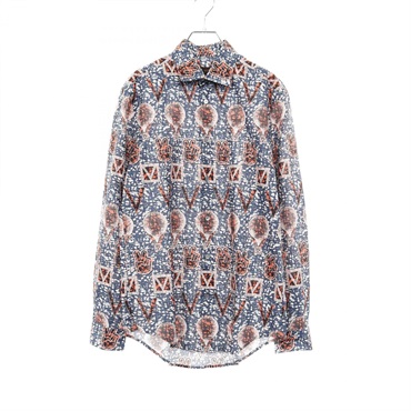 LOUIS VUITTON Peace Symbol Shirt Cotton Navy Multicolor Size M Used mens