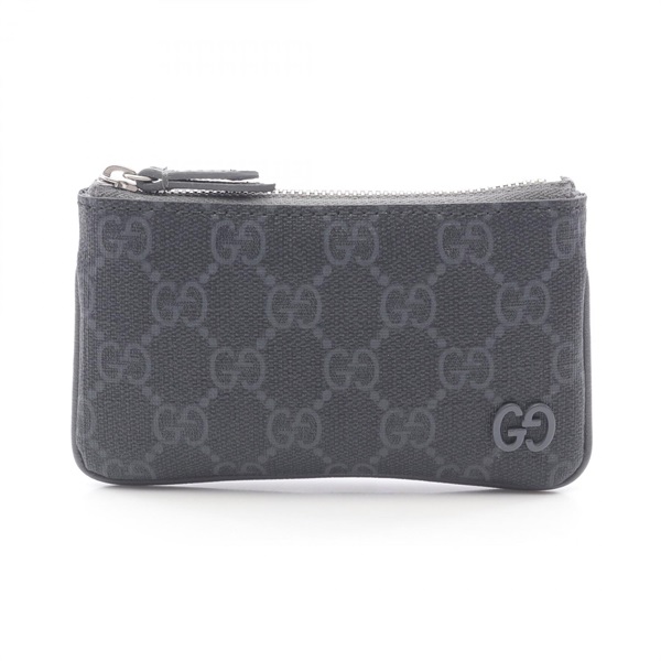 GUCCI GG Supreme Coin Wallet Purse 820666FACQC1048 Leather Canvas Gray NEW Mens