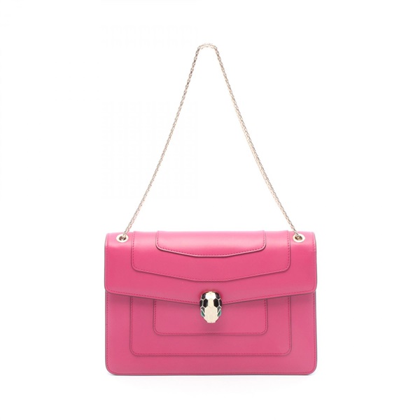 BVLGARI Serpenti Forever Chain Shoulder Bag 288703 Leather Pink Used Women