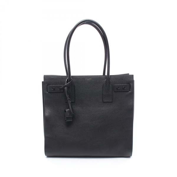 SAINT LAURENT PARIS Sac de Jour Souple Tote Bag 647168 Leather Black Used Women