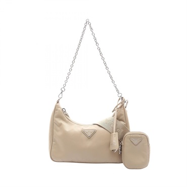 PRADA Re-Edition 2005 Re-Nylon Chain Shoulder Bag 1BH204 Nylon Saffiano leather