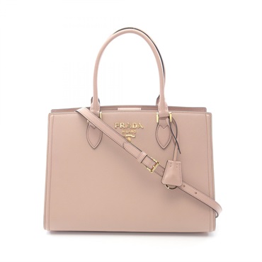 PRADA 2Way Shoulder Handbag 1BA228 Saffiano Leather Pink Used Women