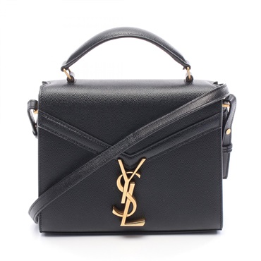 SAINT LAURENT Cassandra Monogram Shoulder Handbag 602716 leather Black Used