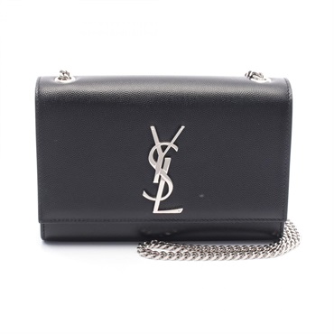 SAINT LAURENT KATE Small Chain Shoulder Bag 469390 leather Black Used Women