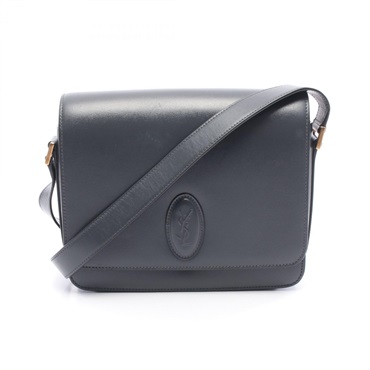 SAINT LAURENT LE61 Crossbody Shoulder Bag 568568 Leather Gray Used Women