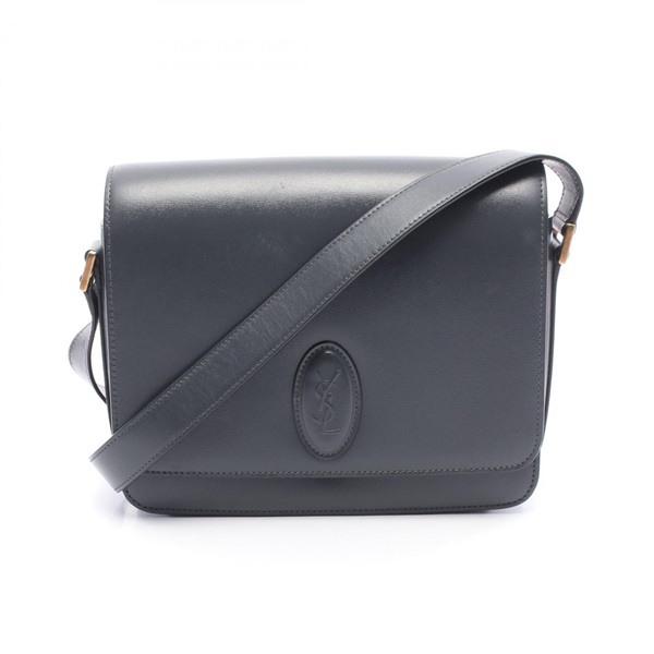 SAINT LAURENT LE61 Crossbody Shoulder Bag 568568 Leather Gray Used Women