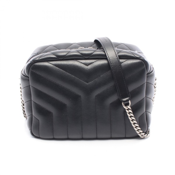 SAINT LAURENT PARIS LouLou Crossbody Chain Shoulder Bag 574102 Leather Black