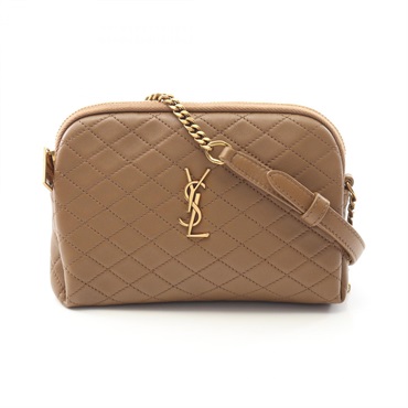 SAINT LAURENT Gaby Chain Pouch Shoulder Bag PLB733667 leather Black Used Women