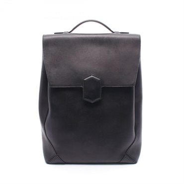 HERMES Flash Backpack H074779CK89 leather Evergrain Black Used mens SHW C