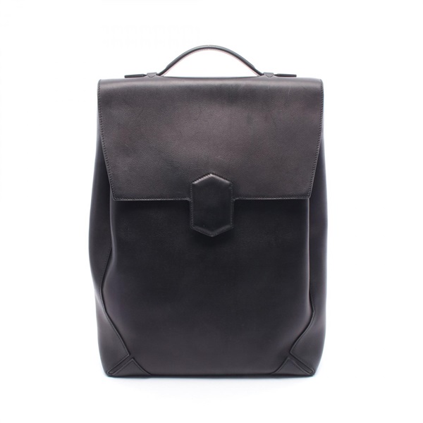 HERMES Flash Backpack H074779CK89 leather Evergrain Black Used mens SHW C