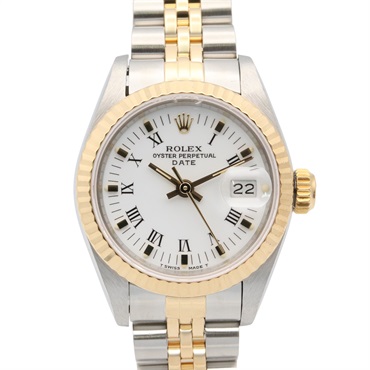 ROLEX Perpetual Date No. 88 Wrist Watch 69173 Auto 18KYG Gold SS Used Women