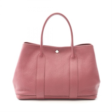 HERMES Garden party PM Tote Hand Bag Negonda leather Bois de rose Used P SHW